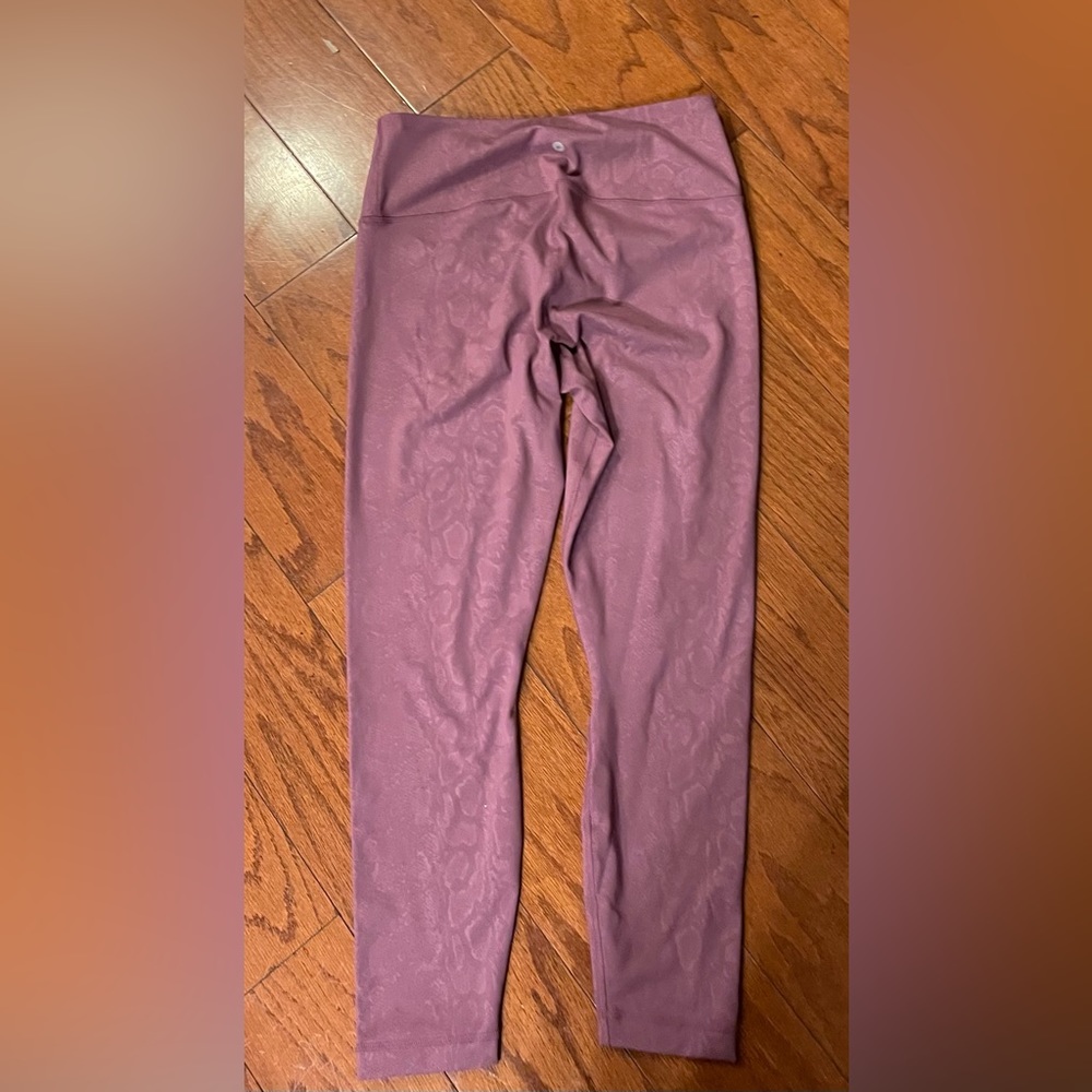 90 degrees by reflex light pink snake print leggings